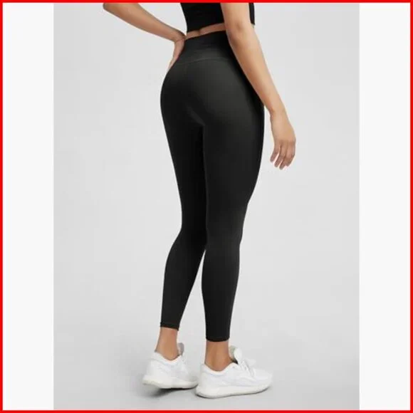 High Waist Workout Leggings with Drawstring, 25" Inseam, 4-Way Stretch - Picture 4 of 7